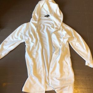 White long sleeve ripped jacket